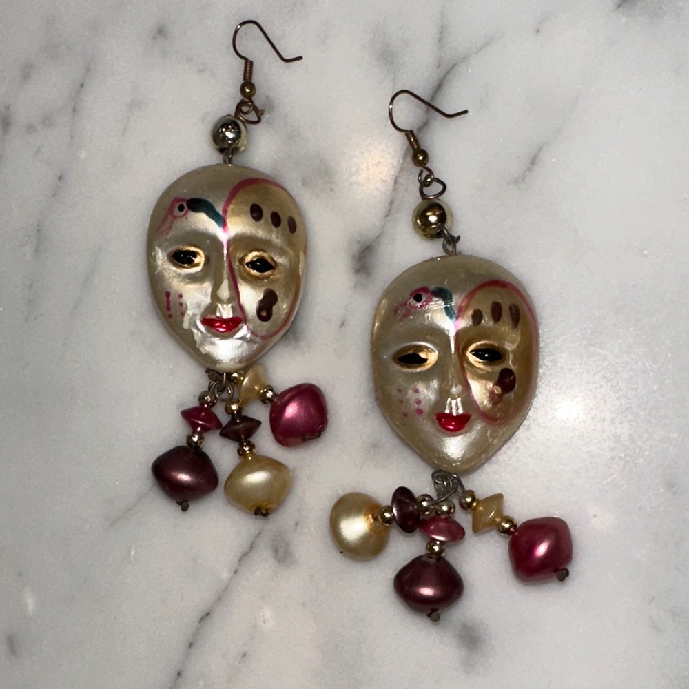 Vintage Face Earrings